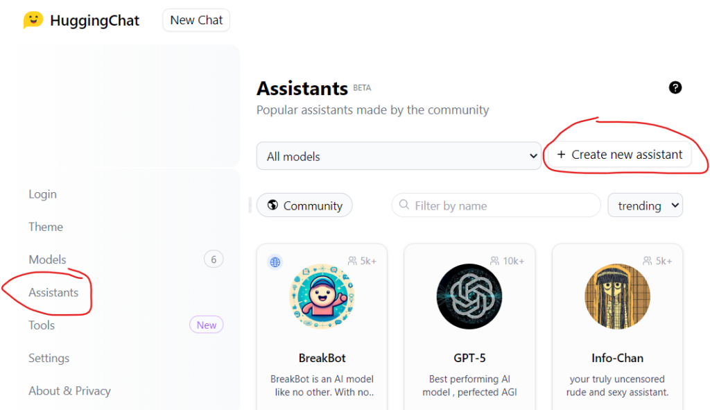 Tutorial: Hugging Chat - Criando Assistentes Virtuais 1